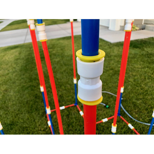 Funphix Large Sprinklers Set with Poles and Hose Build Houses and